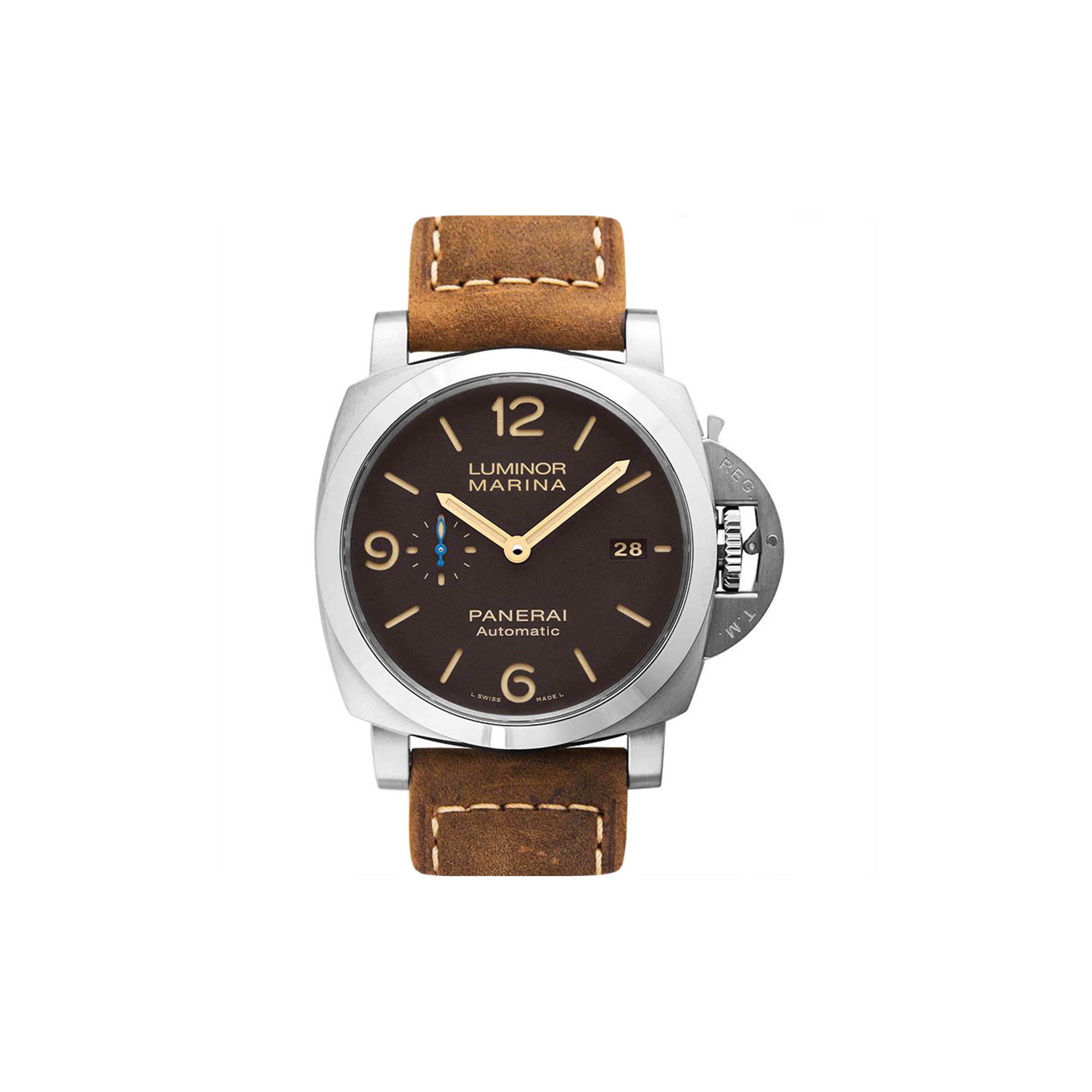 Pa*e*ai luminor marina automatic brown dial 44 mm men''s watch pam01351